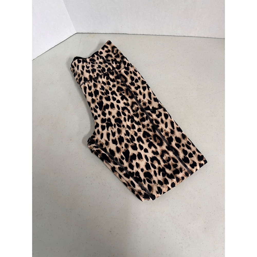 Victoria's Secret Leopard‎ Print High Rise Leggings with Pockets Tan Black 12